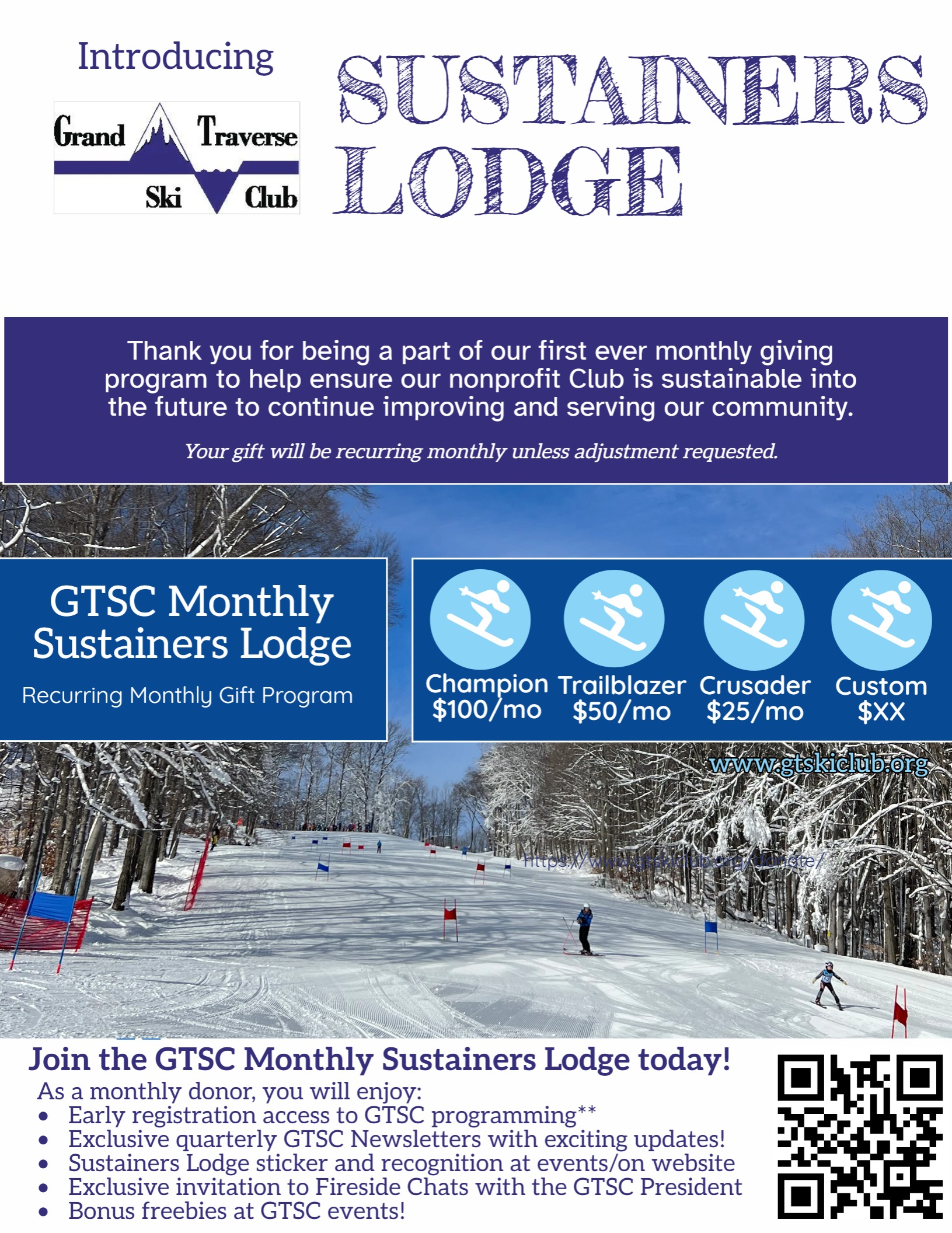 Sustainers Lodge - Monthly Giving Program_